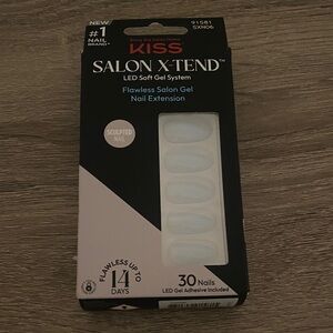 KISS Salon X-Tend LED Gel System - Sculpted White Nails